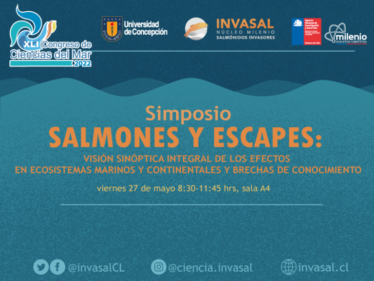 Entre el 23 y 27 de mayo de 2022, se realizará el XLI Congreso de Ciencias del Mar, participa con investigación, nuestra estudiante Eliza Claure de los Postgrados en Ciencias de #ULagos